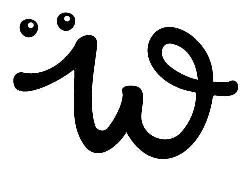 Farbenwesen logomark – hand-drawn signature-style logo with playful dots, representing creativity and uniqueness.